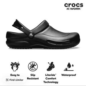 CROCS Black Work Clogs size 8 men